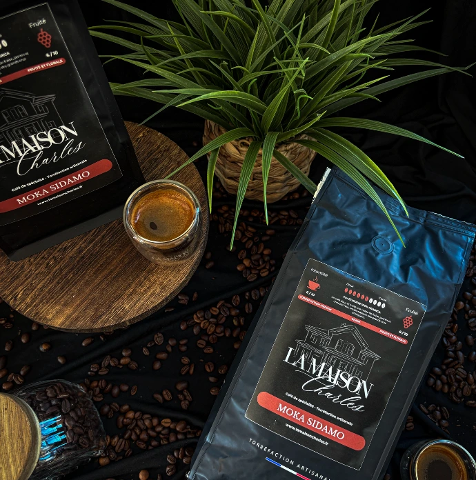 Café en grains Moka Sidamo, pur Éthiopie — La Maison Charles