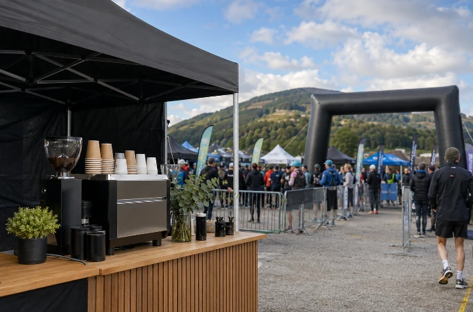 Stand café pour événements sportifs et courses